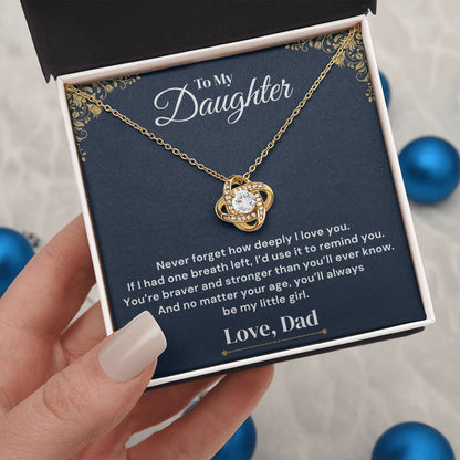 To My Daughter - One Breath Left - Necklace