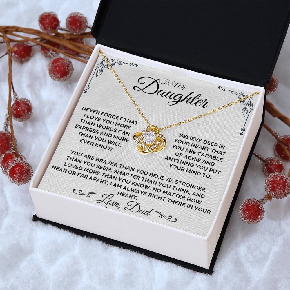 To My Daughter - Braver Than You Believe - Necklace