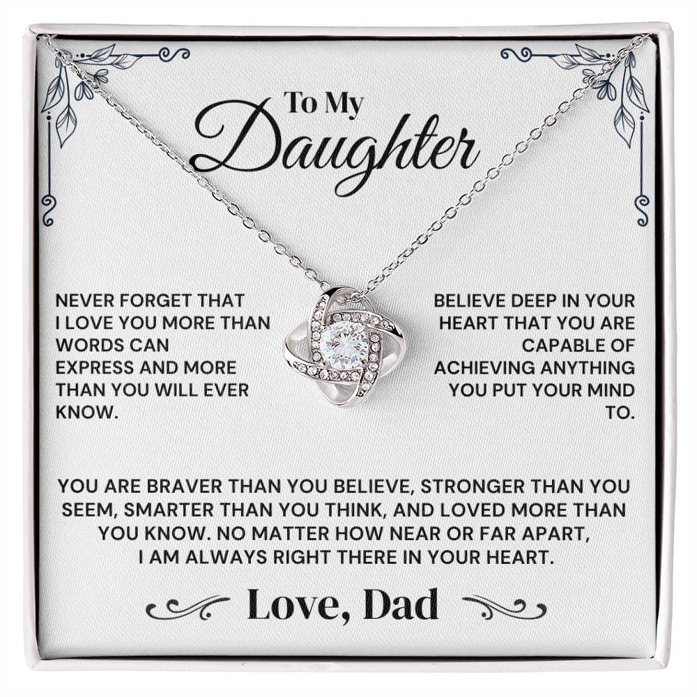 To My Daughter - Believe In Yourself - Necklace