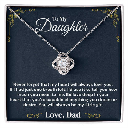To My Daughter – My Heart Is Yours Always – Necklace
