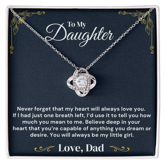 To My Daughter – My Heart Is Yours Always – Necklace