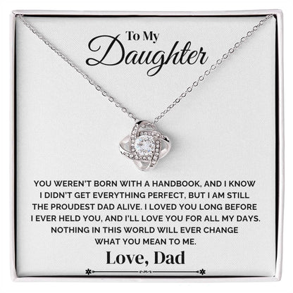 To My Daughter – Proudest Dad Alive – Necklace