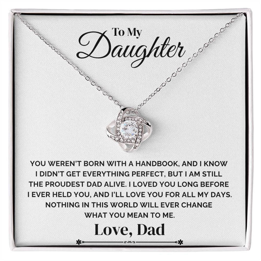 To My Daughter – Proudest Dad Alive – Necklace