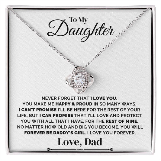 To My Daughter – Daddy’s Forever Promise – Necklace