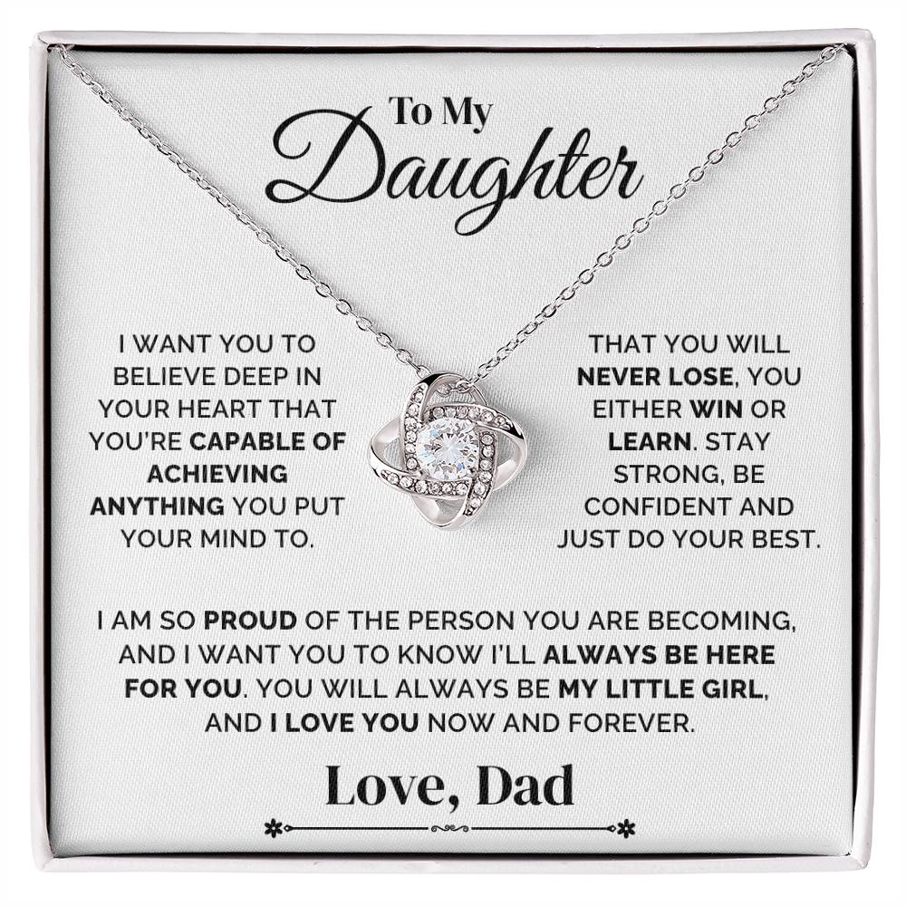 To My Daughter – You’ll Always Be My Little Girl – Necklace