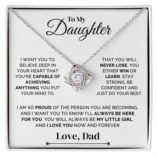 To My Daughter – You’ll Always Be My Little Girl – Necklace