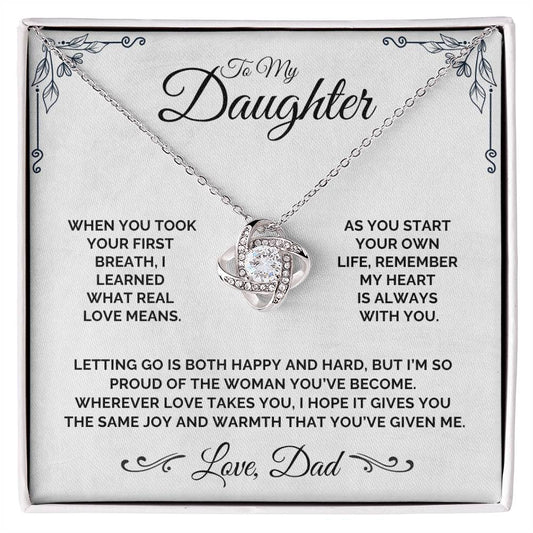 To My Daughter - Letting Go With Love - Necklace