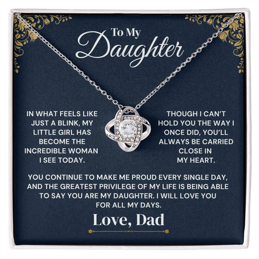 To My Daughter – In a Blink – Necklace