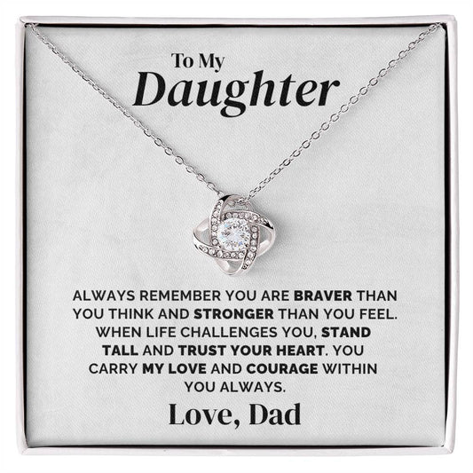 To My Daughter - Always Remember - Necklace