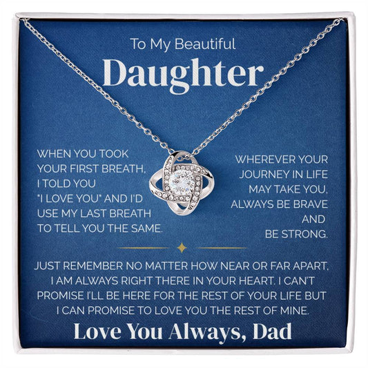 To My Daughter - Your First Breath - Necklace