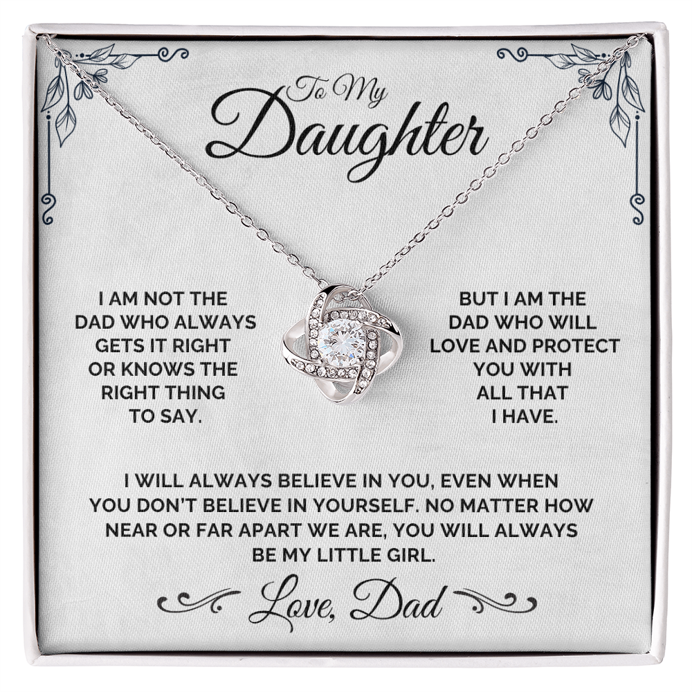 To My Daughter - The Imperfect But Loving Dad - Necklace
