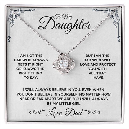 To My Daughter - The Imperfect But Loving Dad - Necklace