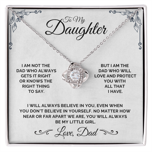To My Daughter - The Imperfect But Loving Dad - Necklace