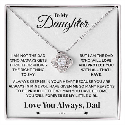 To My Daughter – Always in My Heart – Necklace