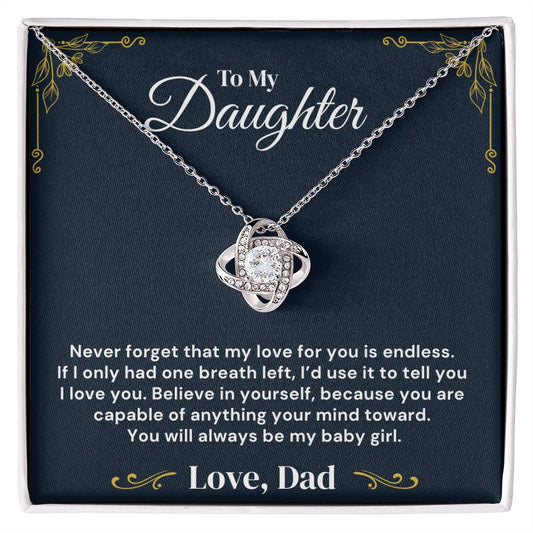 To My Daughter – Endless Love Always – Necklace