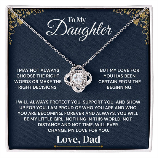 To My Daughter - Certain From the Beginning - Necklace