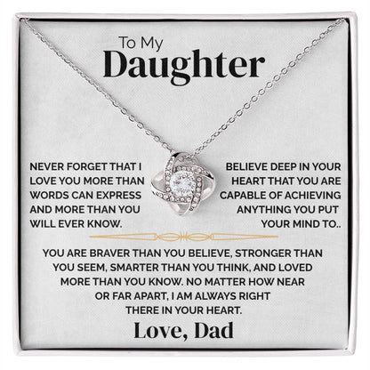To My Daughter - Always There - Necklace