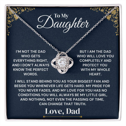 To My Daughter - My Heart Will Always Protect You - Necklace
