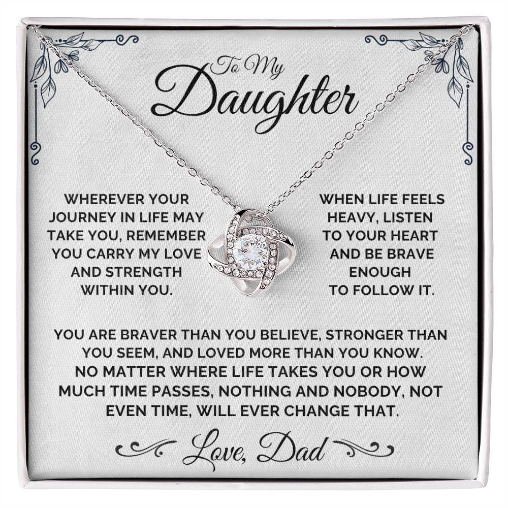 To My Daughter - Be Brave - Necklace