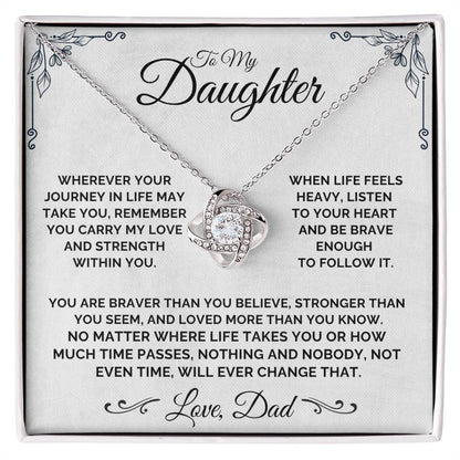 To My Daughter - Be Brave - Necklace