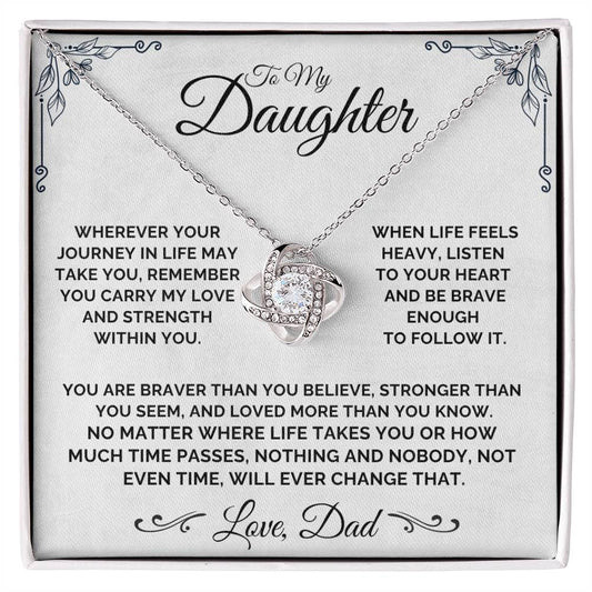 To My Daughter - Be Brave - Necklace