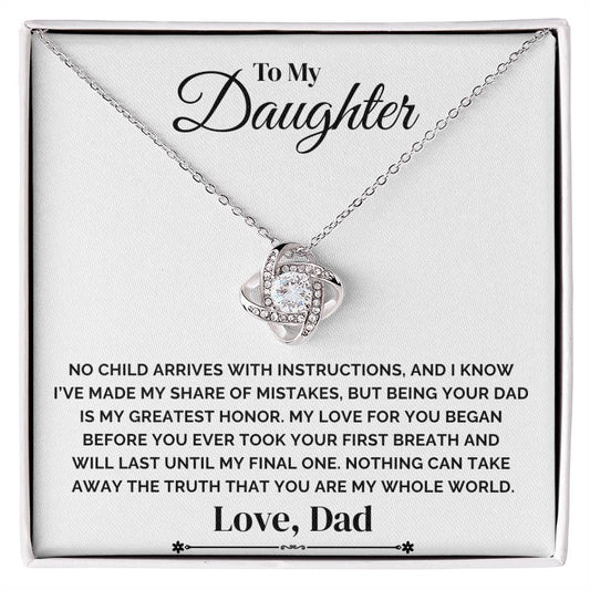 To My Daughter – My Greatest Honor – Necklace