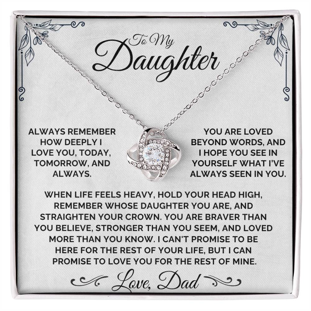 To My Daughter - Hold Your Head High - Necklace