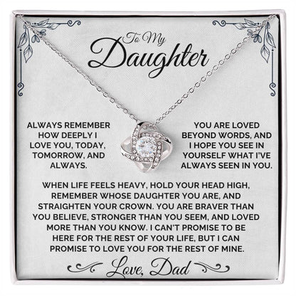 To My Daughter - Hold Your Head High - Necklace