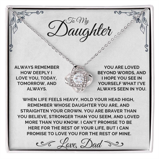 To My Daughter - Hold Your Head High - Necklace