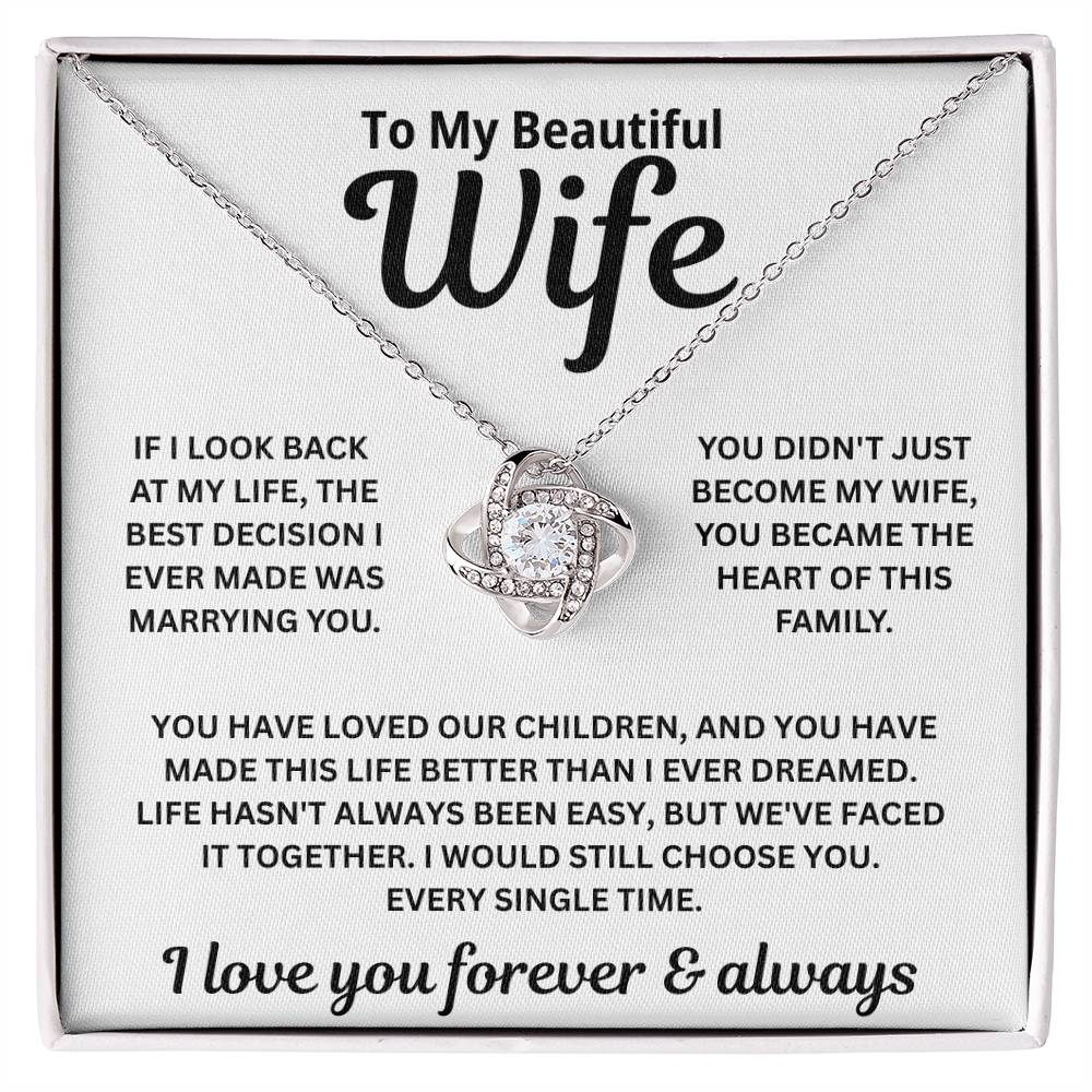 To My Wife — Heart of Our Family — Necklace