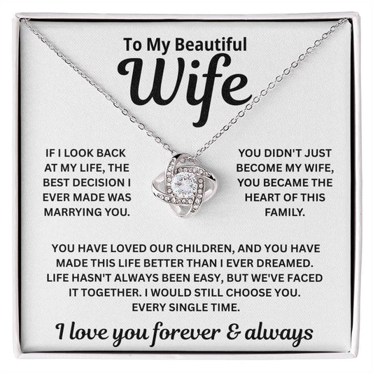 To My Wife — Heart of Our Family — Necklace