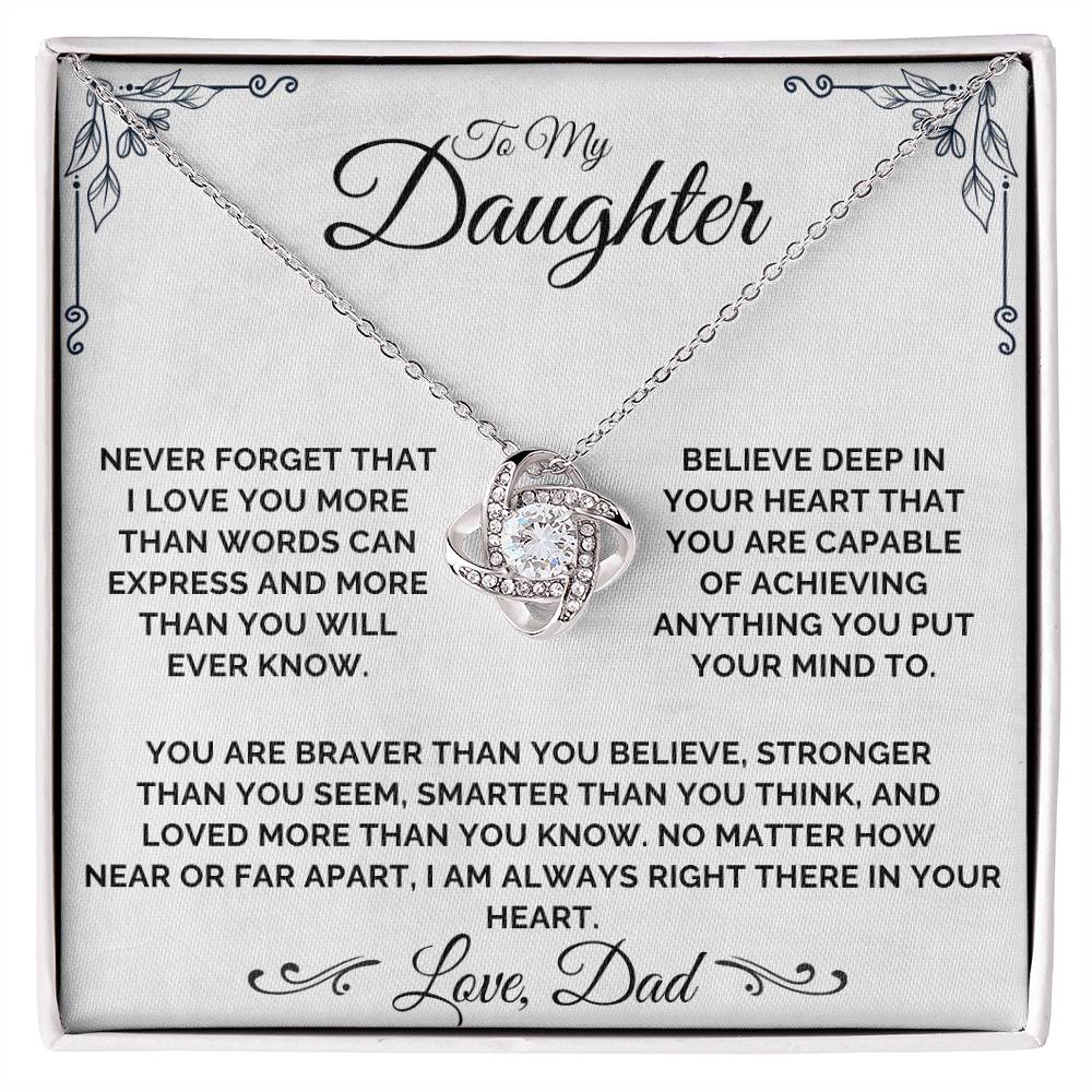 To My Daughter - Braver Than You Believe - Necklace