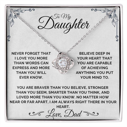 To My Daughter - Braver Than You Believe - Necklace