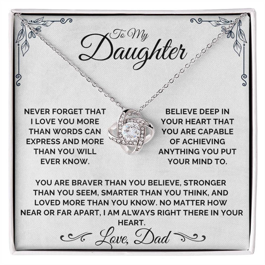 To My Daughter - Braver Than You Believe - Necklace
