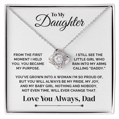 To My Daughter – My Pride, My Joy, My Purpose – Necklace
