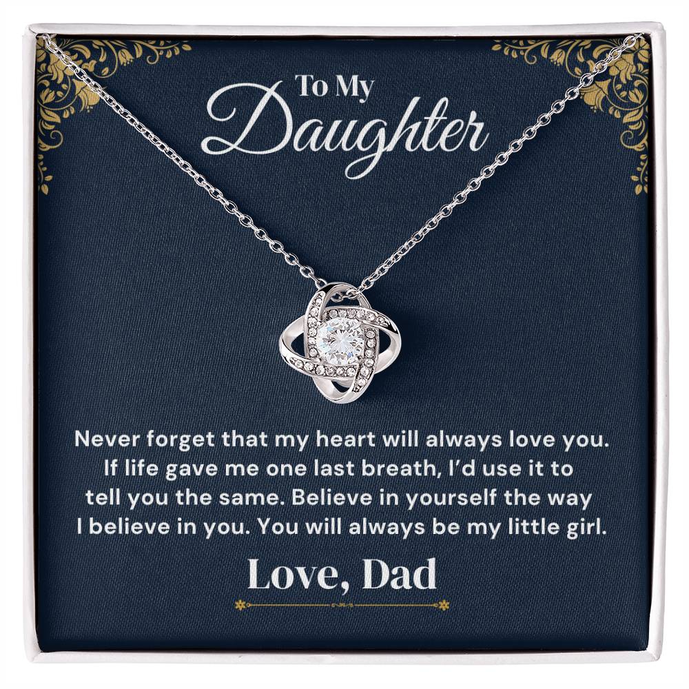 To My Daughter — My Heart Will Always Love You — Necklace
