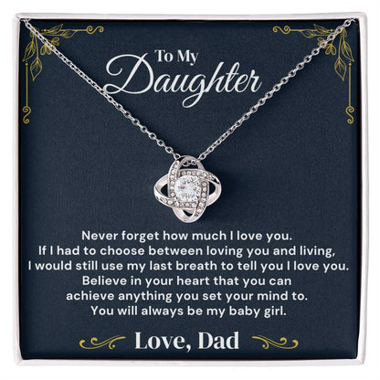 To My Daughter – Never Forget My Love – Necklace