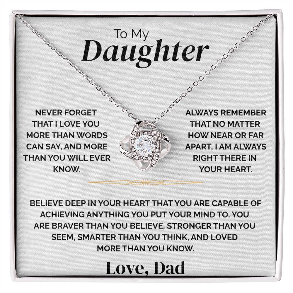 To My Daughter - Braver Than You Believe - Necklace