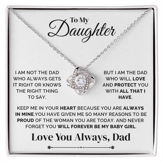 To My Daughter – Forever My Baby Girl – Necklace
