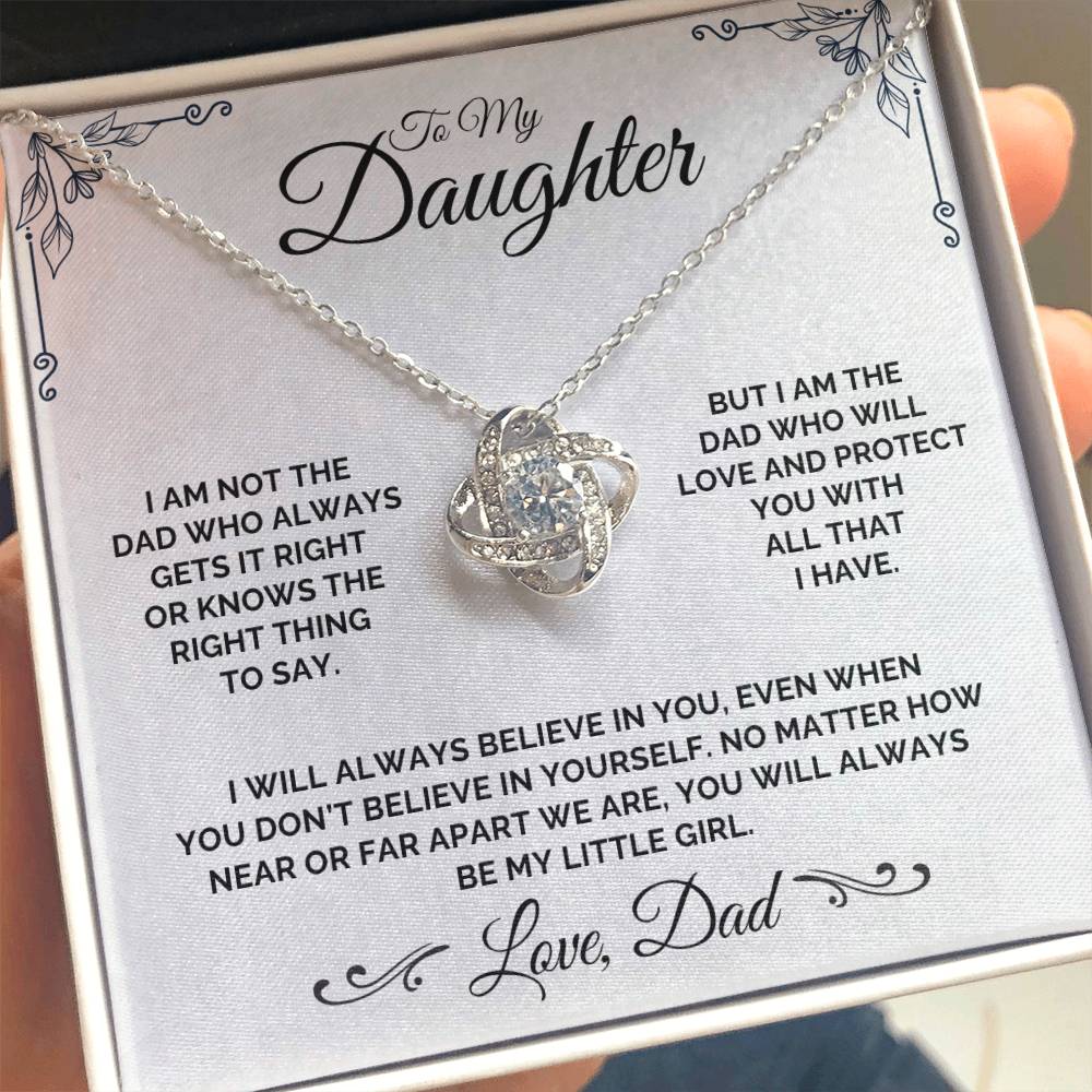 To My Daughter - The Imperfect But Loving Dad - Necklace