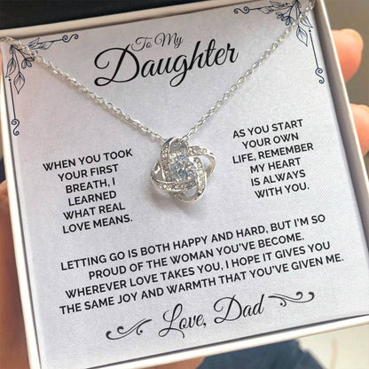 To My Daughter - Letting Go With Love - Necklace