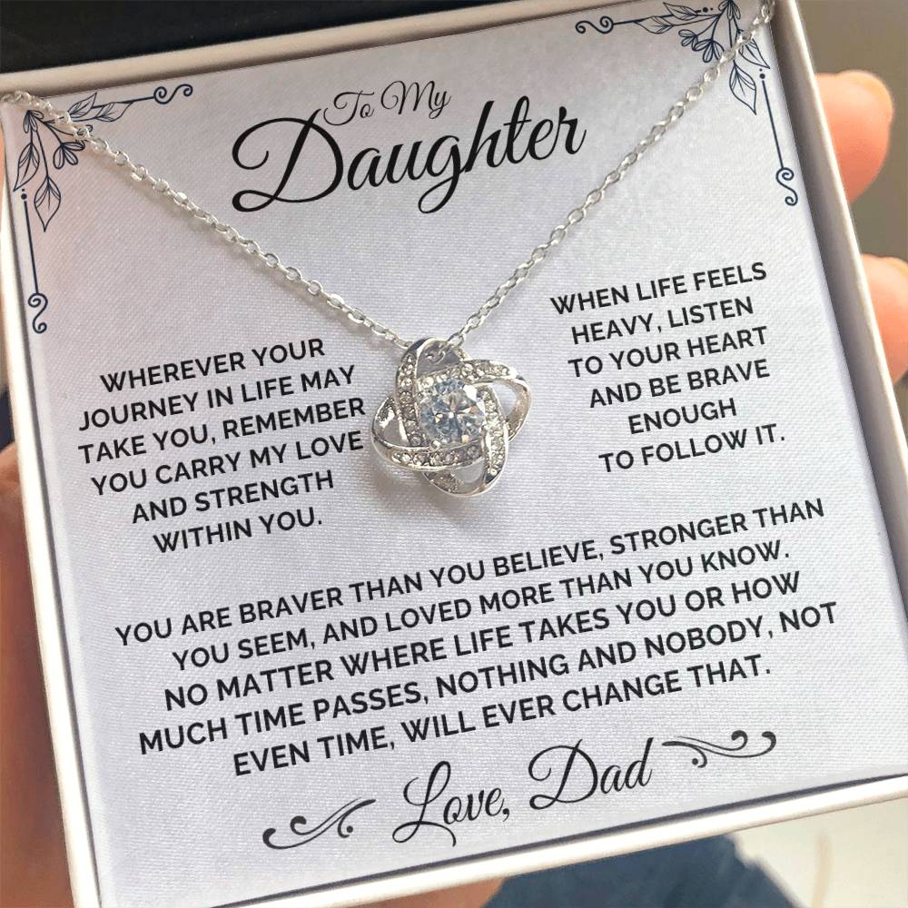 To My Daughter - Be Brave - Necklace