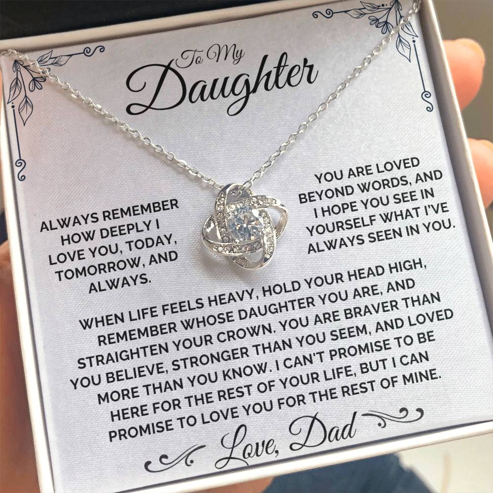 To My Daughter - Hold Your Head High - Necklace