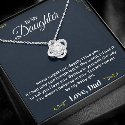 To My Daughter – My Love Runs Deep – Necklace