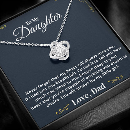 To My Daughter – My Heart Is Yours Always – Necklace