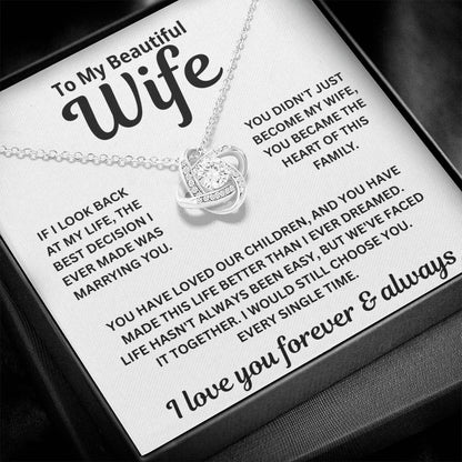 To My Wife — Heart of Our Family — Necklace