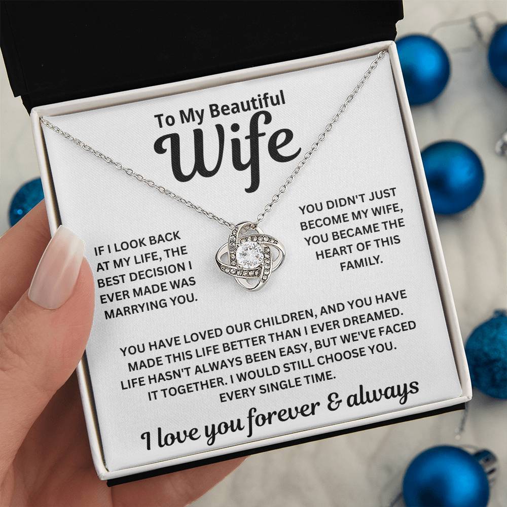To My Wife — Heart of Our Family — Necklace