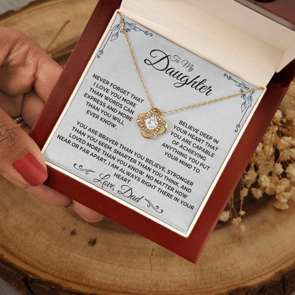 To My Daughter - Braver Than You Believe - Necklace