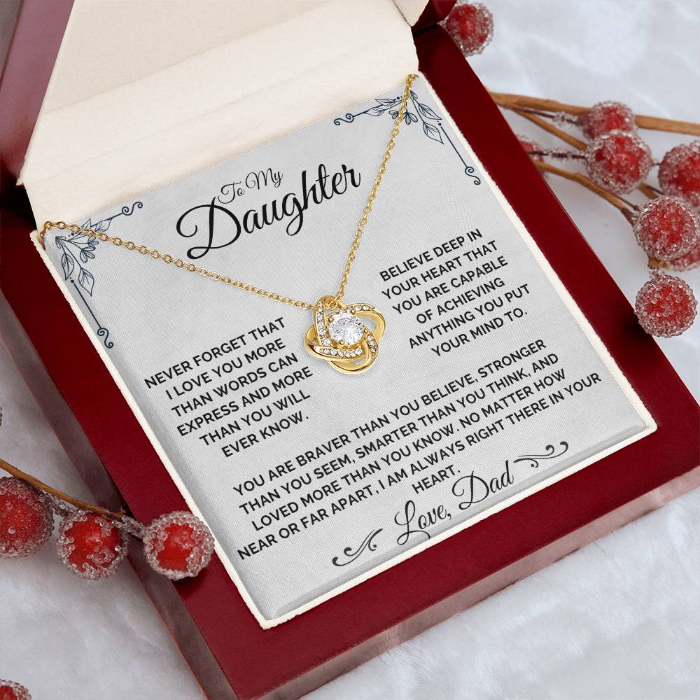 To My Daughter - Braver Than You Believe - Necklace
