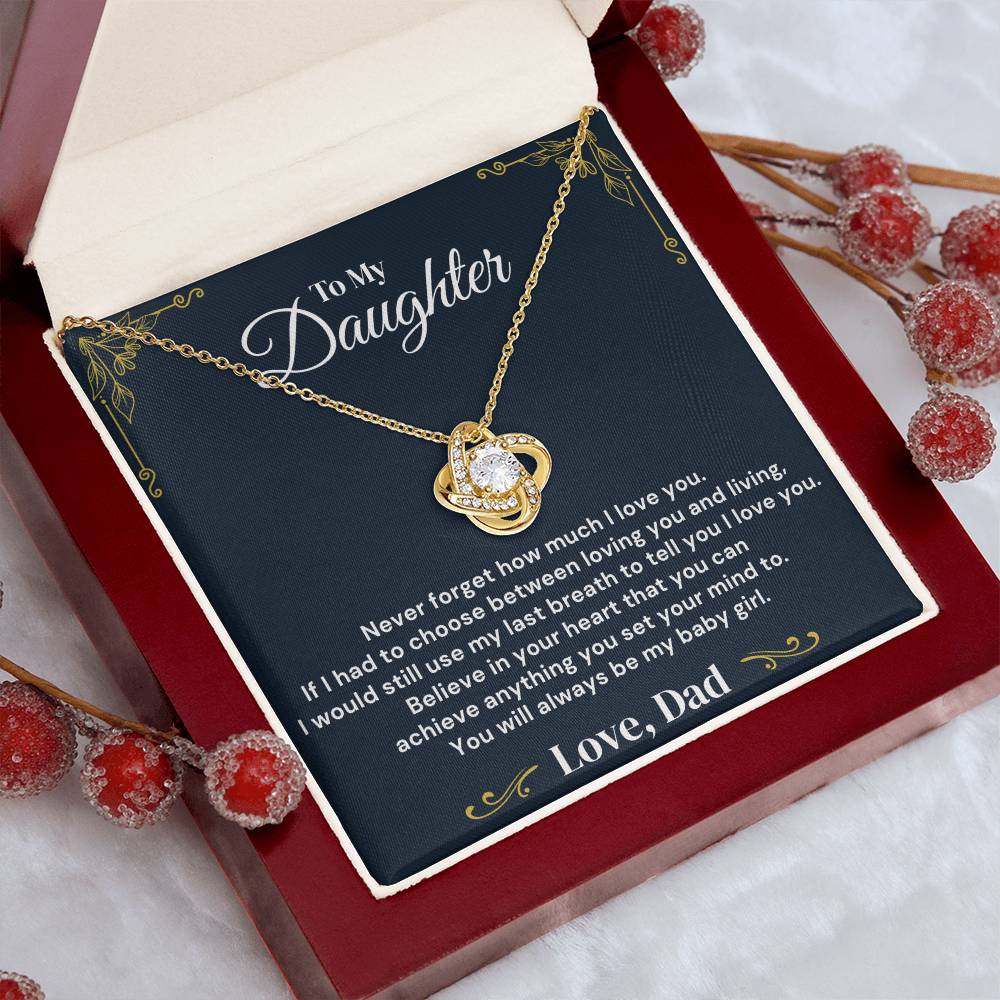 To My Daughter – Never Forget My Love – Necklace